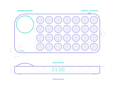 PillClok Diagram alarm branding clock design diagram identity industrial packaging pill product ux