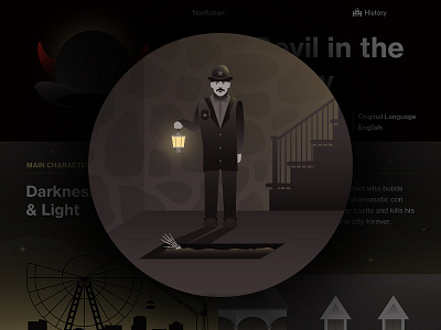 The Devil in the White City - Course Hero Series book course hero design education flat illustration illustrator infographic series study guide vector