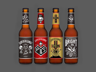 killer lineup brand craftbeer drawing illustration logo sketch label skull