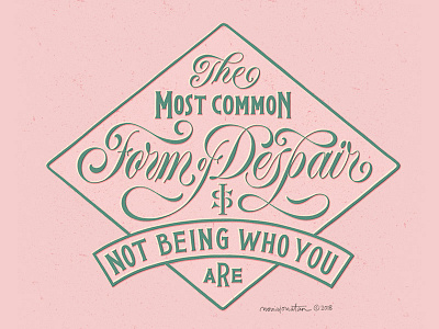 Despair flourish handlettering lettering quote script typography
