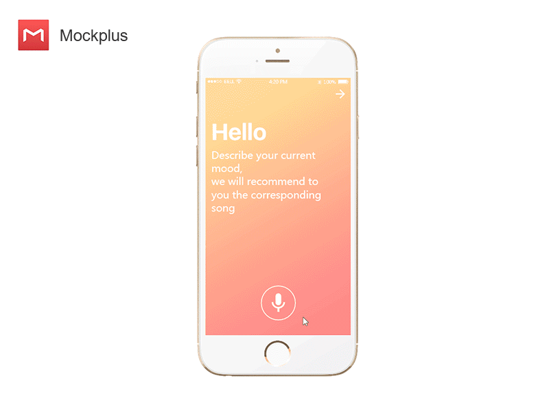 Music class design with prototype tool design interface music ui