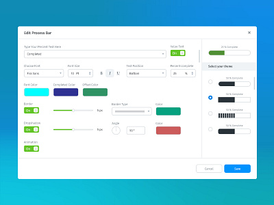 Process Bar designs graphics template ui