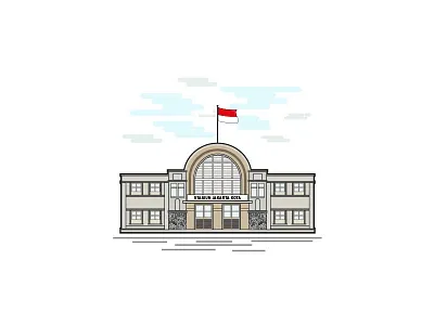 Jakarta Kota Rrailway Sstation cityicon design icon jakarta jakartakota oldcity railstation ui ux