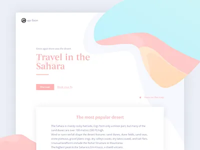 Sahara blog design pastel post sahara ui design web
