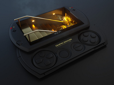 PSP portal 3d c4d cinema cinema4d composition design fashion gold photoshop psp retro wave