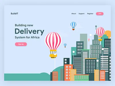 Africa Delivery System africa delivery design futurist landing page web