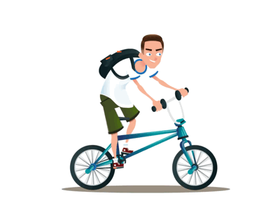 Bike Boy animation bike character motion design