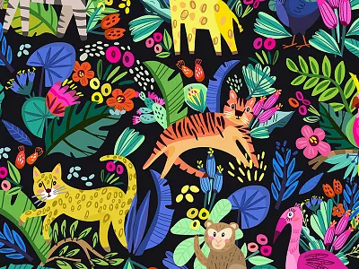 Tropics animals characters fresh marushabelle pattern tropics