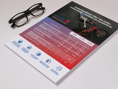 Children insurance print material for InterRisk design icons insurance price list print