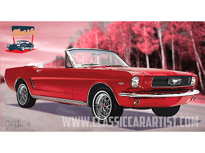 1966 Mustang classic car illustrations mustang