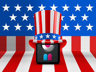 July 4th Oscar 3d apps character ios