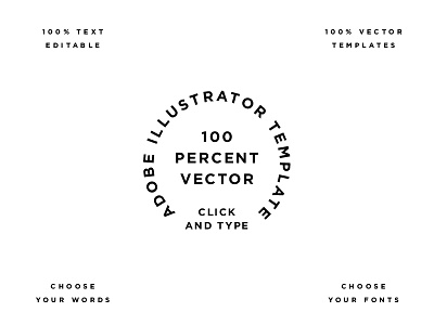 Type Templates pt.30 adobe creative market custom font fonts illustrator logo template type ui ux vector