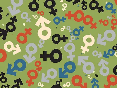 Generative pattern background color female generative love male pattern random symbol