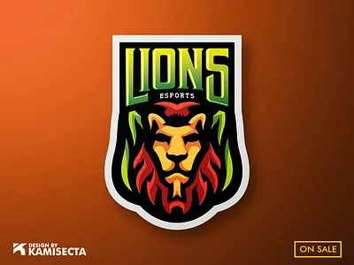 Lions mascot logo - FOR SALE animal beast branding esport fierce head illustration jungle lions logo mascot savanna ux vector art wild wildlife
