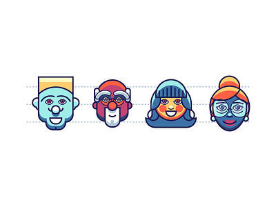 Teachers characters coach earrings education face faces glasses hair heads illustration teachers
