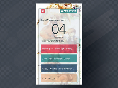 Calendar - #DailyUI #038 agenda calendar dailyui iv meetings mobile pokemon schedule uid uidesign uxd uxdesign