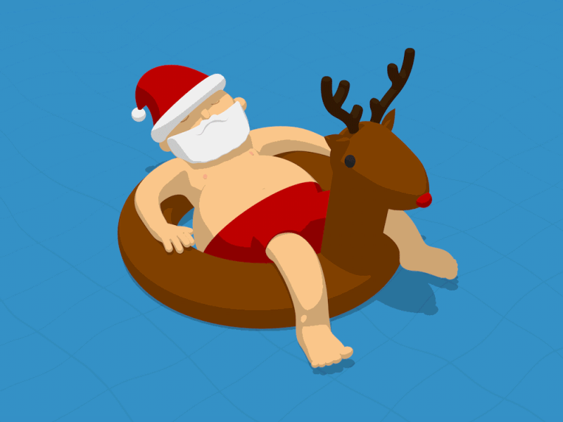 Study C4D - Santa Claus 3d animation c4d cinema 4d pool santa claus