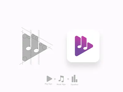 Soundit Logo app branding grid logo logo design logo grid music