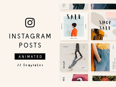 Instagram Animated Posts - Minimal fashion fashion template instagram instagram animated posts instagram templates minimal minimalistic photoshop simple social media social media template template