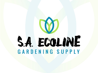 SA Ecoline Logo Development branding flower gardening hydroponic leaf logo modern texture water