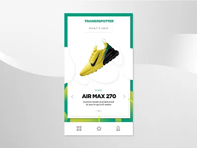 Trainer Spotter 03 blob briefbox color design mobile parallax shoes sneakers student ui ux
