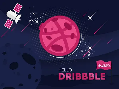 Hello Dribbble creative graphic design photoshop