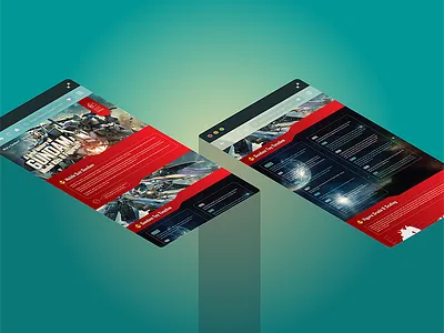 Gundam Infographic Landing Page design ui ux