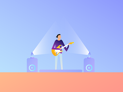 Musician concert gradient guitar music