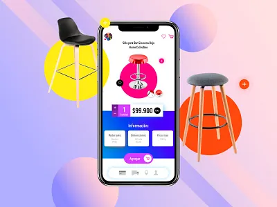Shop Chair App app buy chair dribbble interface iphone mobile sketch ui user ux web