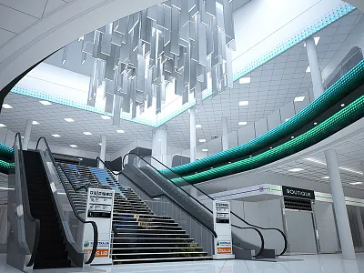 Retail Store atrium 3dsmax branding light