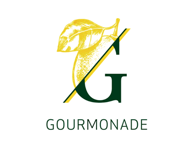 Gourmounade lemon logo type