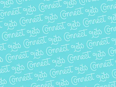 Lets Connect connect lettering pattern sticker type