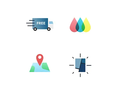 Custom map art prints website icon - third version cmyk colors map map icon palette icon palettes transport