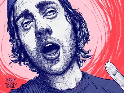 Portrait of Andy DeLuca andy deluca digital portrait line work lines portrait procreate shading