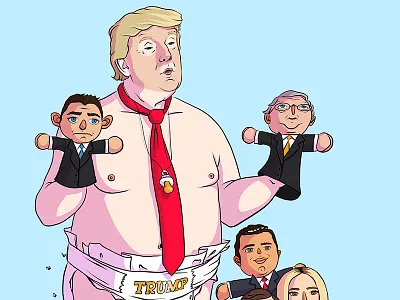 Portrait of our Baby in Chief baby trump donald trump political cartoon portrait president president trump trump usa
