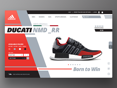 Adidas NMD RR Sneaker adidas concept ducati productdesign ui ux webdesign