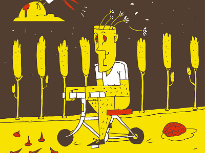 Self-portrait bikeride brain cyclist ride