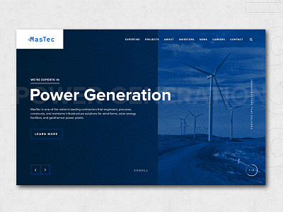 Mastec Landing digital grid split ui uiux web web design