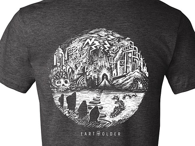 Eartholder Shirt Mock Up allegory band merch illustration t shirt