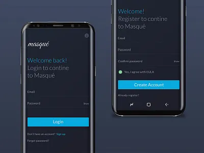 App UI Design android app concept creative design fora masque minimal mobile monitoring ui