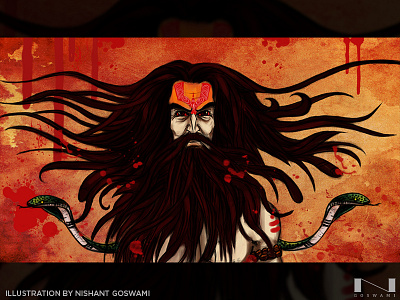 Aghori saint illustration aghori art concept design digital drawing illustration india photoshop sadhu saint