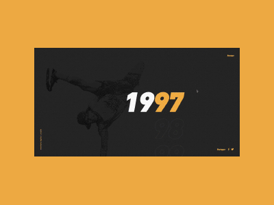 Bboy Lilou animation interface transition typography website