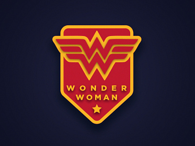 Wonderwoman Badge badge design illustration illustrator woman wonder