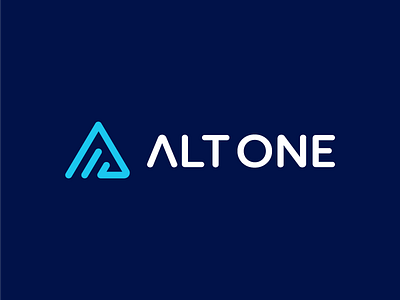 Alt One / logo design a abstract design alt bitcoin blockchain branding crypto crypto wallet cryptocoin cryptocurrency data digital digital 2d ethereum identity information lettermark news feed strategy symbol