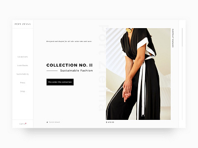 Port Zienna brand clear clothes hero minimal ui ux