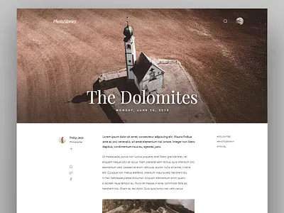 Daily UI #035 Blog Post blog post daily ui day 035 dailyui dolomites italy webdesign