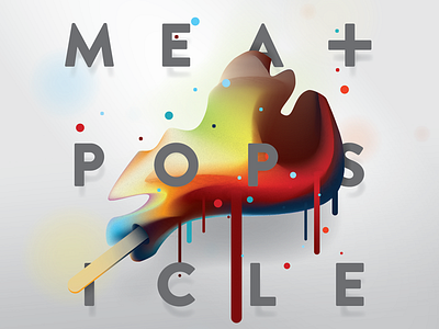 Negative, I am a Meat Popsicle — No. 3 baugasm gradient meat popsicle poster sirloin steak vector