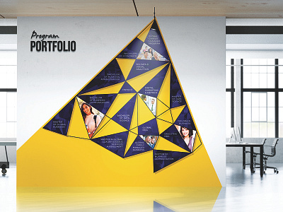 Campus Branding. Wall Graphic branding concept decal graphic installation interior low poly office poly space space design triangles