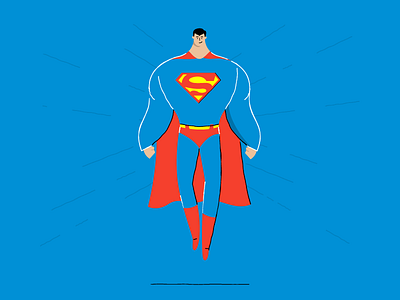 Superman illustration stroke and fill superman