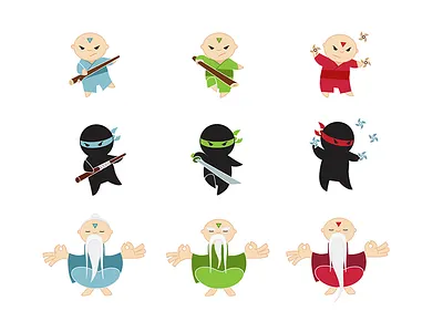 Ninja character design illustration ninja